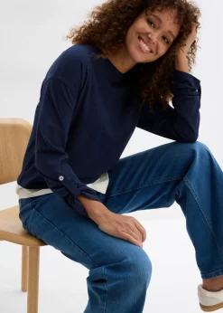 Camiseta con inserto de blusa de algodón orgánico puro