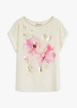 Camiseta con inserto de malla