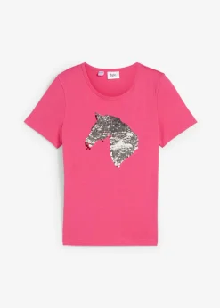 Camiseta con lentejuelas que cambian de color para niñas de algodón orgánico