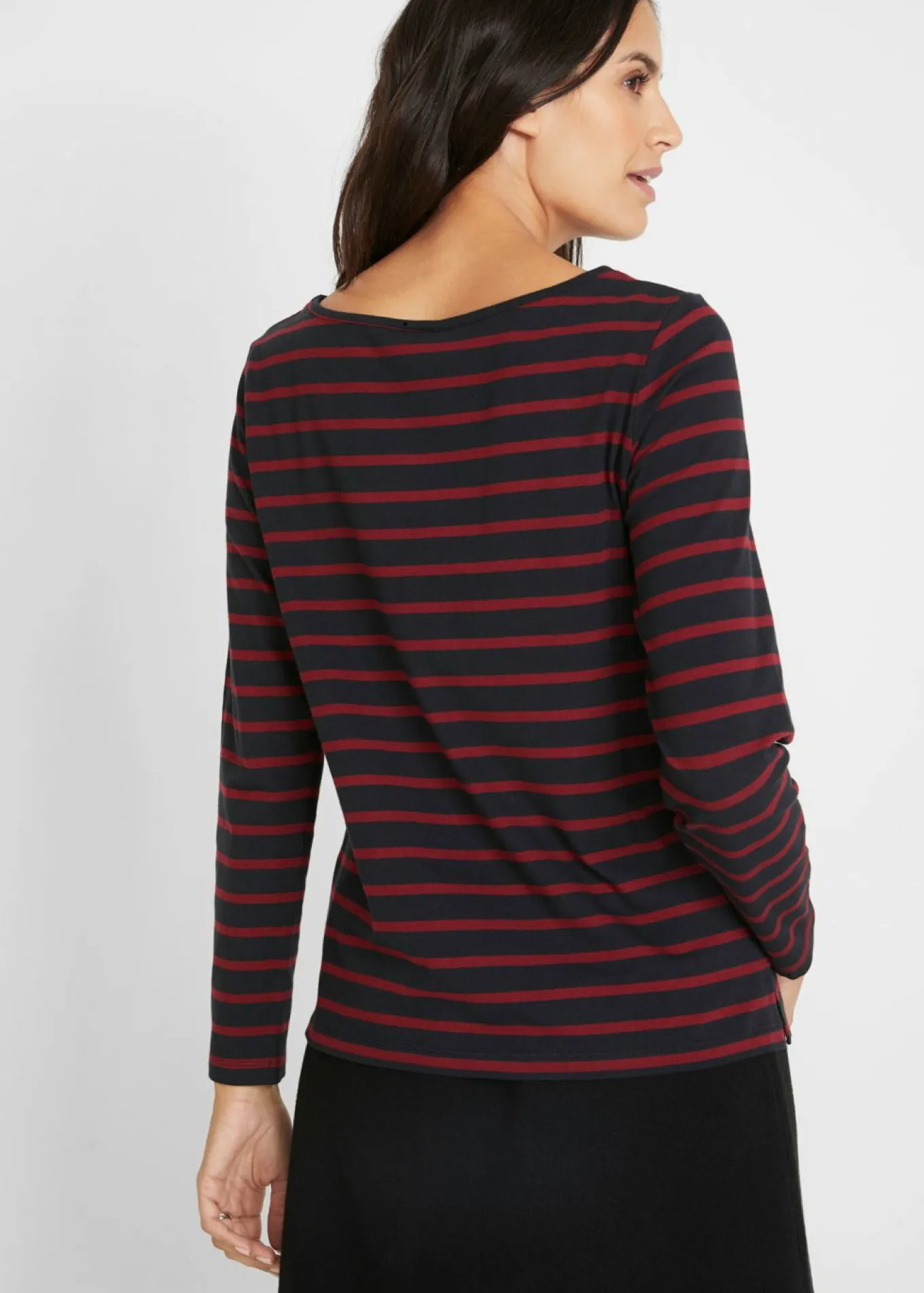 Camiseta con manga larga y escote barco (2 unidades)
