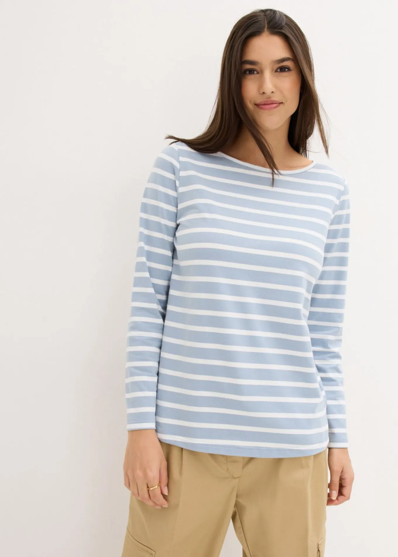 Camiseta con manga larga y escote barco (2 unidades)