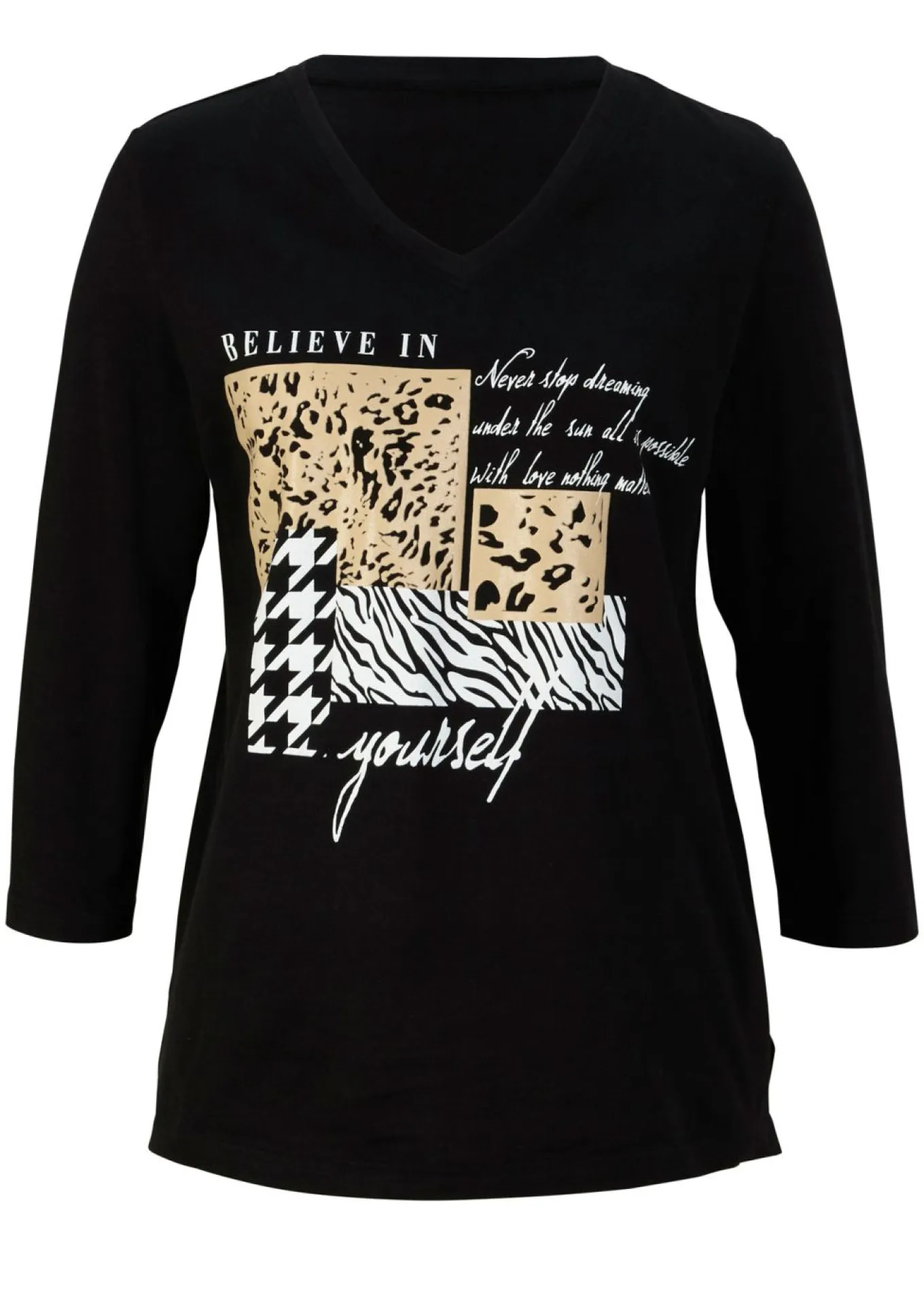 Camiseta con mangas 3/4