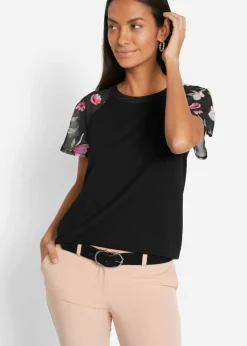 Camiseta con mangas de gasa