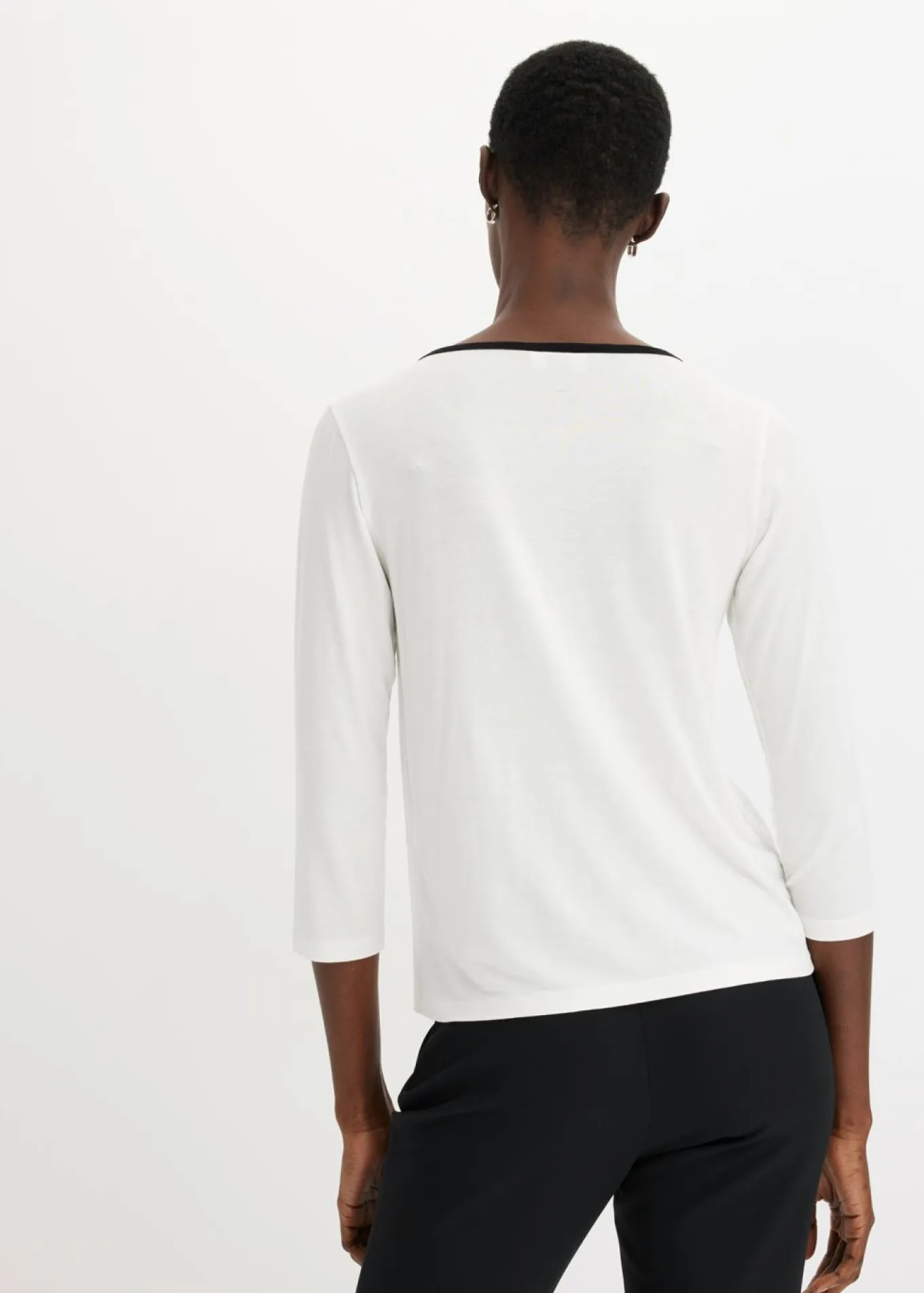 Camiseta con panel en contraste