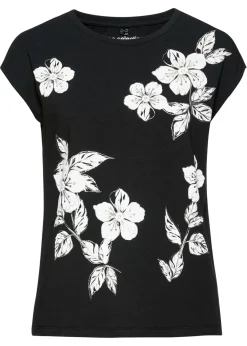 Camiseta con patrón de flores