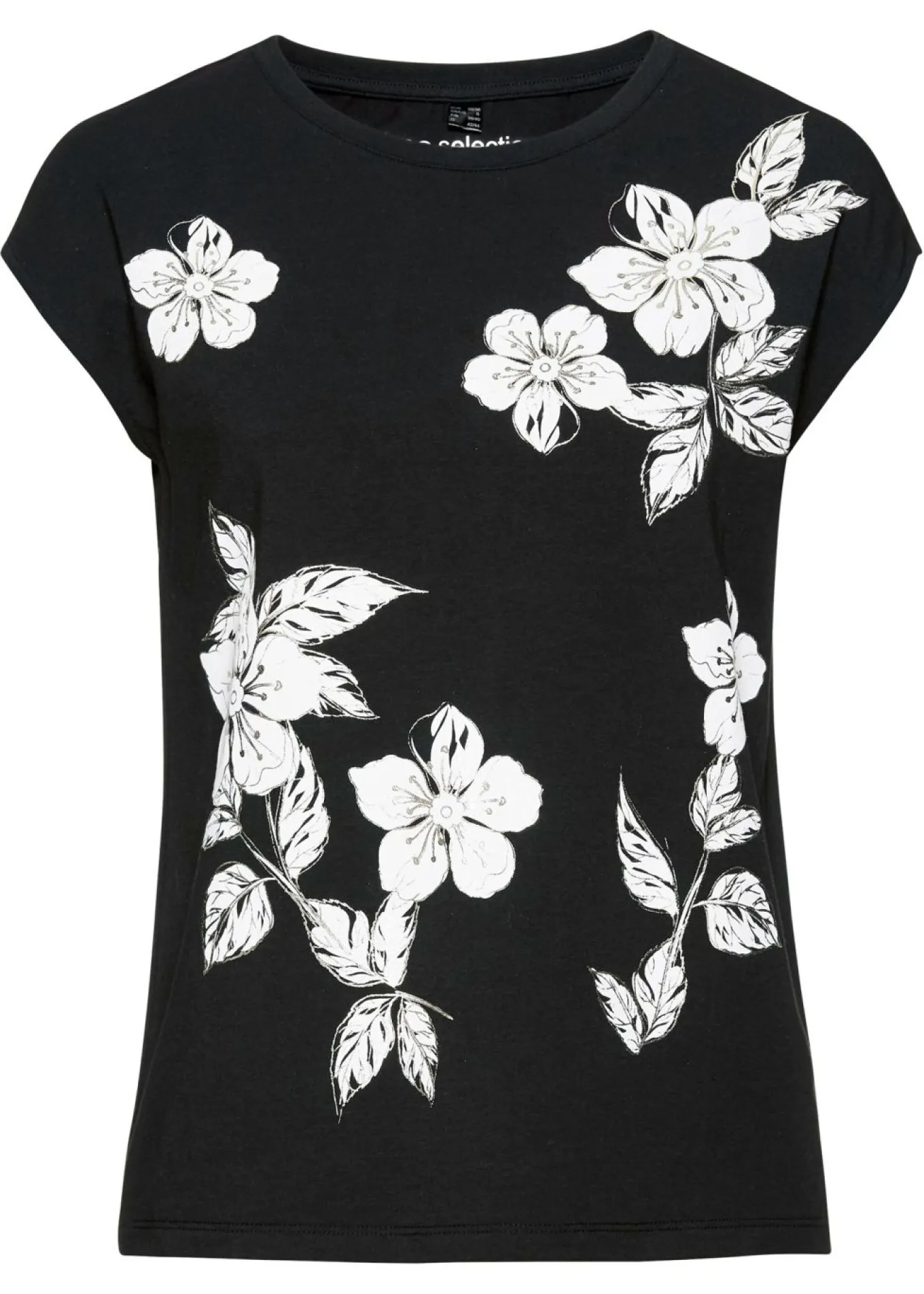 Camiseta con patrón de flores
