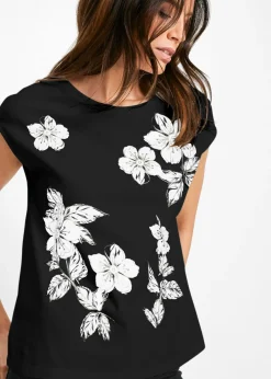 Camiseta con patrón de flores