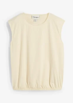 Camiseta con puños elásticos