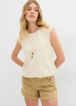 Camiseta con puños elásticos