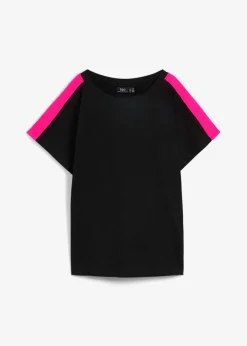 Camiseta con rayas de neón