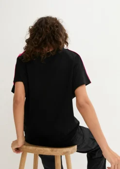 Camiseta con rayas de neón