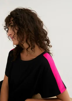 Camiseta con rayas de neón