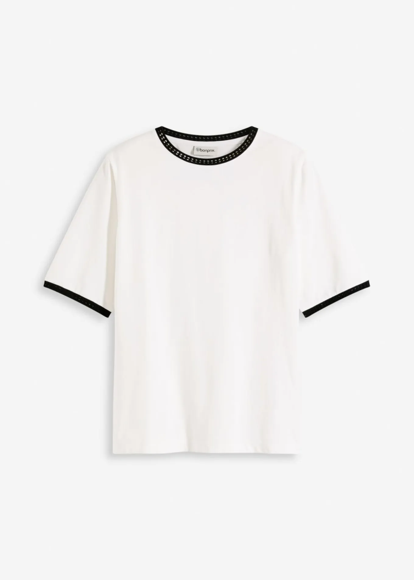Camiseta con ribete de encaje