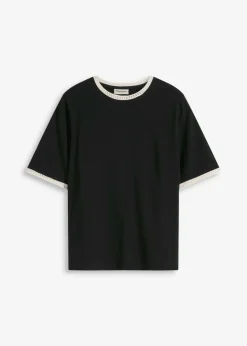 Camiseta con ribete de encaje