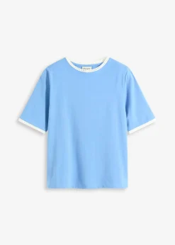 Camiseta con ribete de encaje
