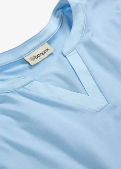 Camiseta con ribete de satén
