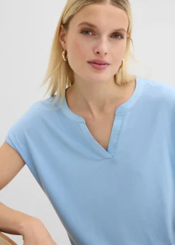 Camiseta con ribete de satén