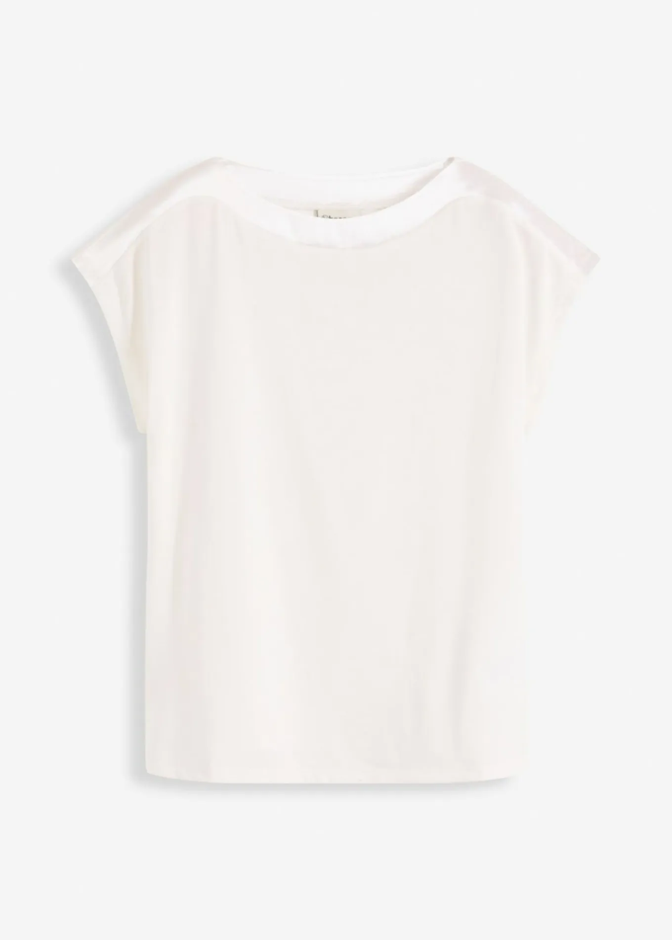 Camiseta con ribete de satén