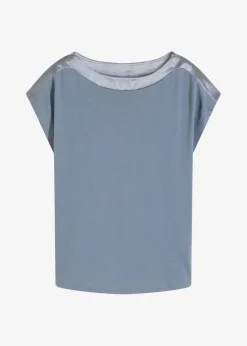 Camiseta con ribete de satén
