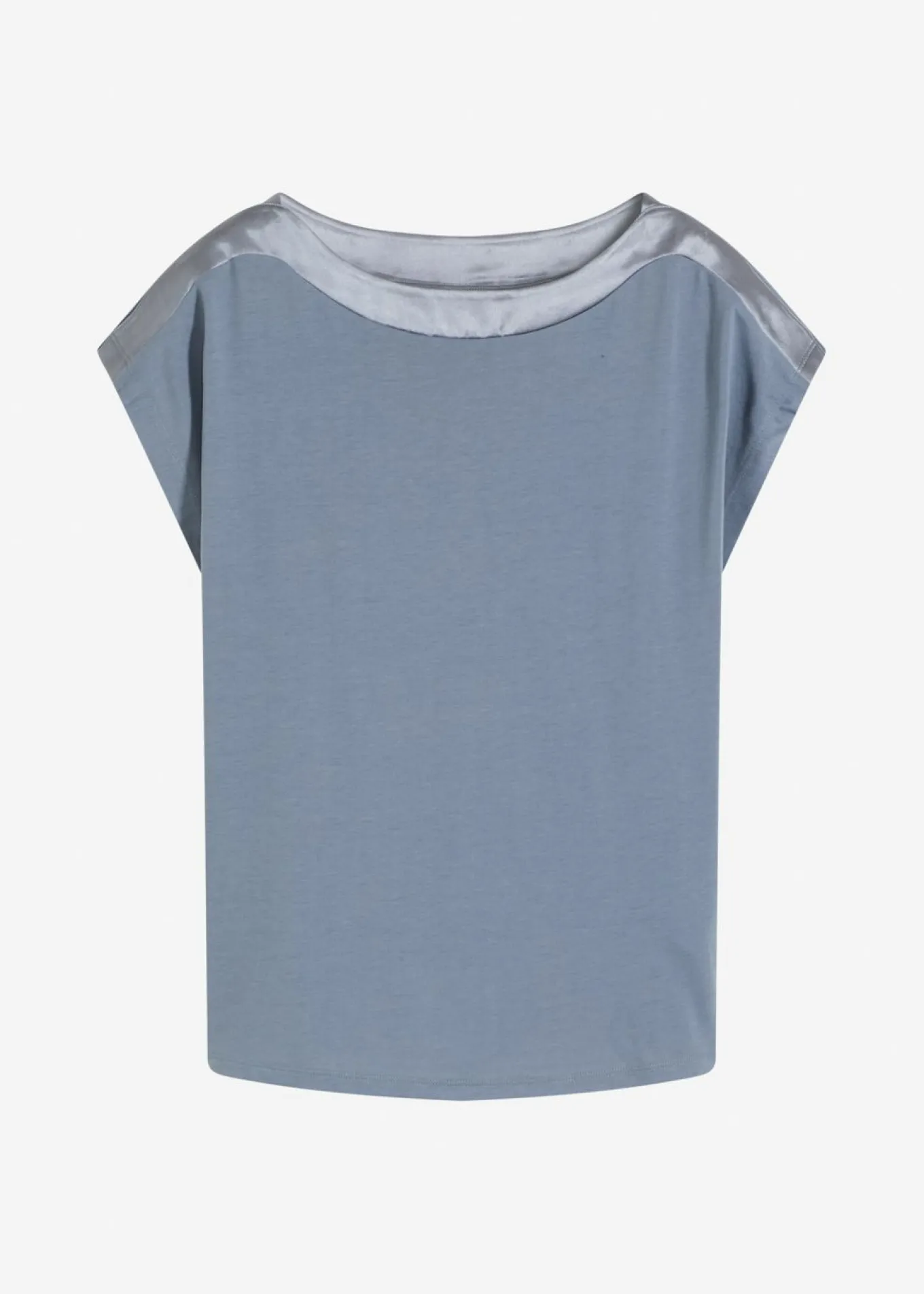 Camiseta con ribete de satén