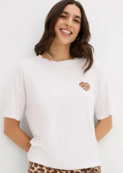 Camiseta corta con hombros caídos