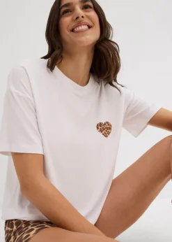 Camiseta corta con hombros caídos