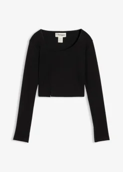 Camiseta corta de canalé