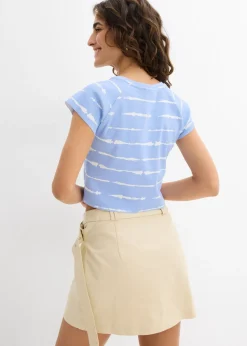 Camiseta corta de canalé