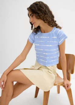 Camiseta corta de canalé