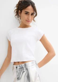 Camiseta corta de canalé