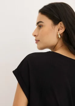 Camiseta de algodón con aplicación de tachuelas