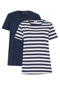 Camiseta de algodón con cuello redondo (2 unidades)
