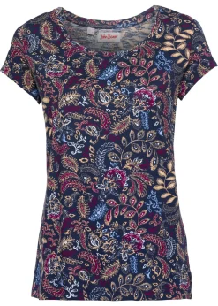 Camiseta de algodón con estampado y manga corta