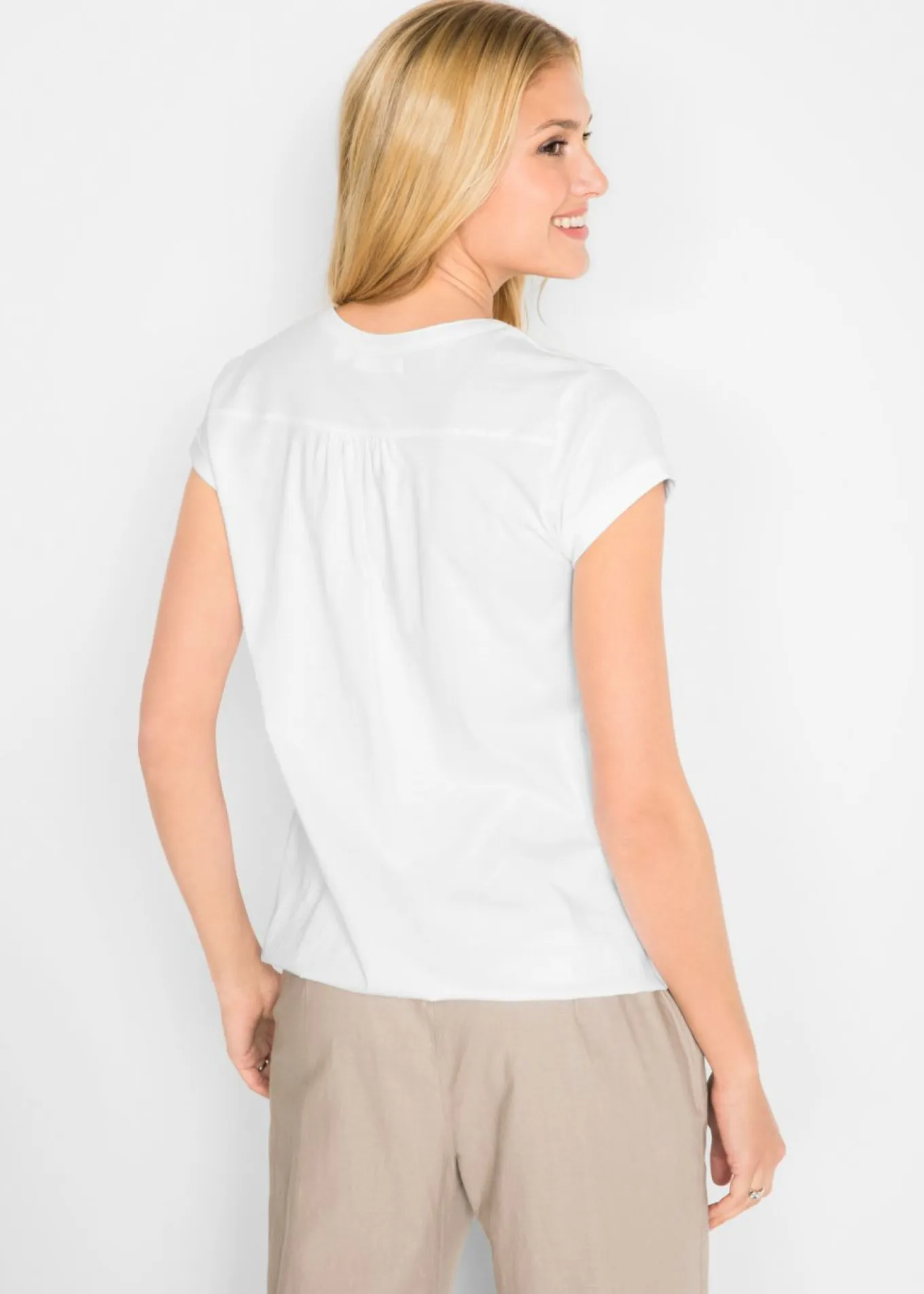 Camiseta de algodón con manga corta