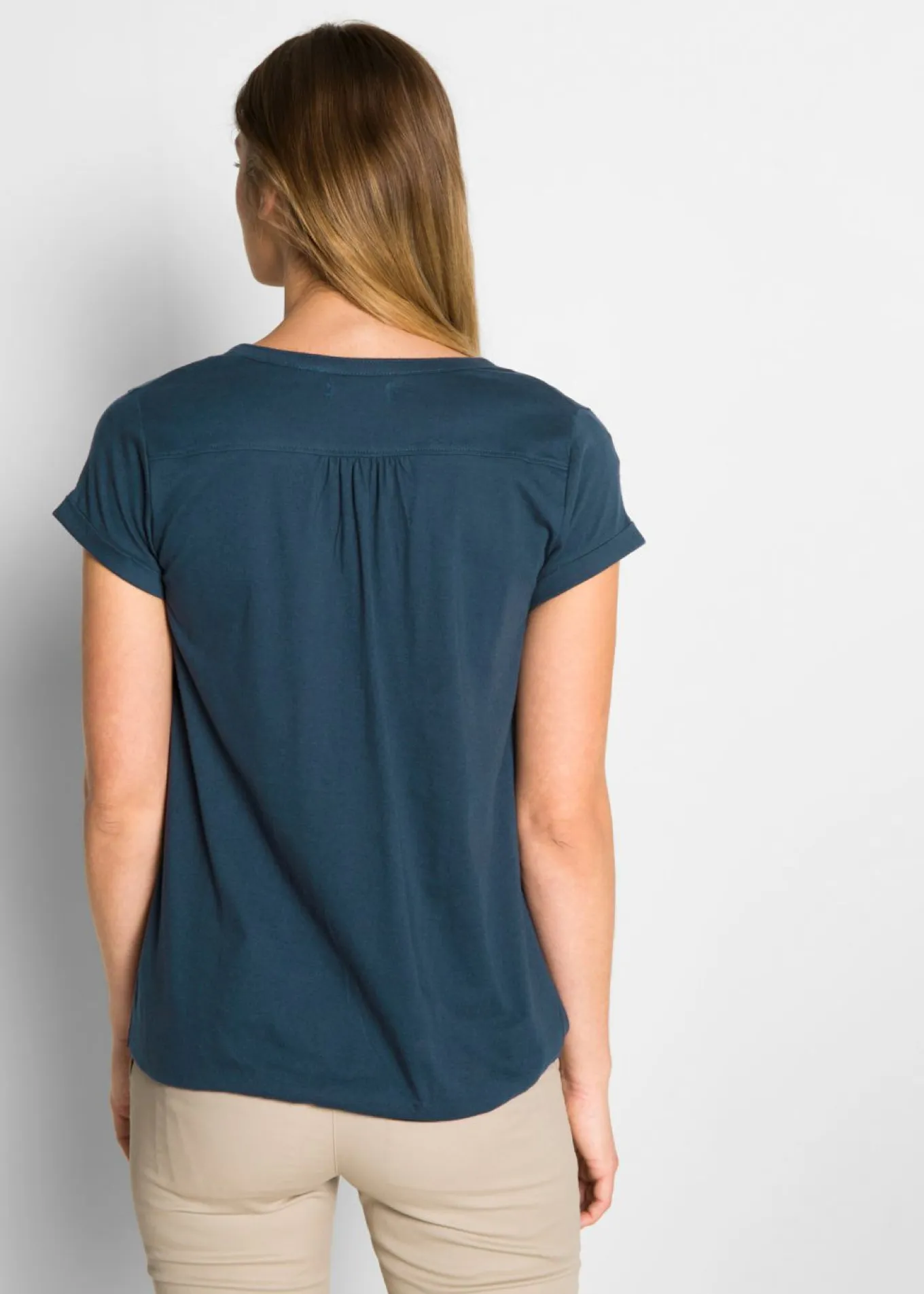 Camiseta de algodón con manga corta