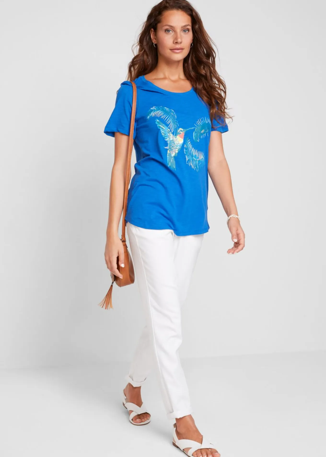 Camiseta de algodón estampada
