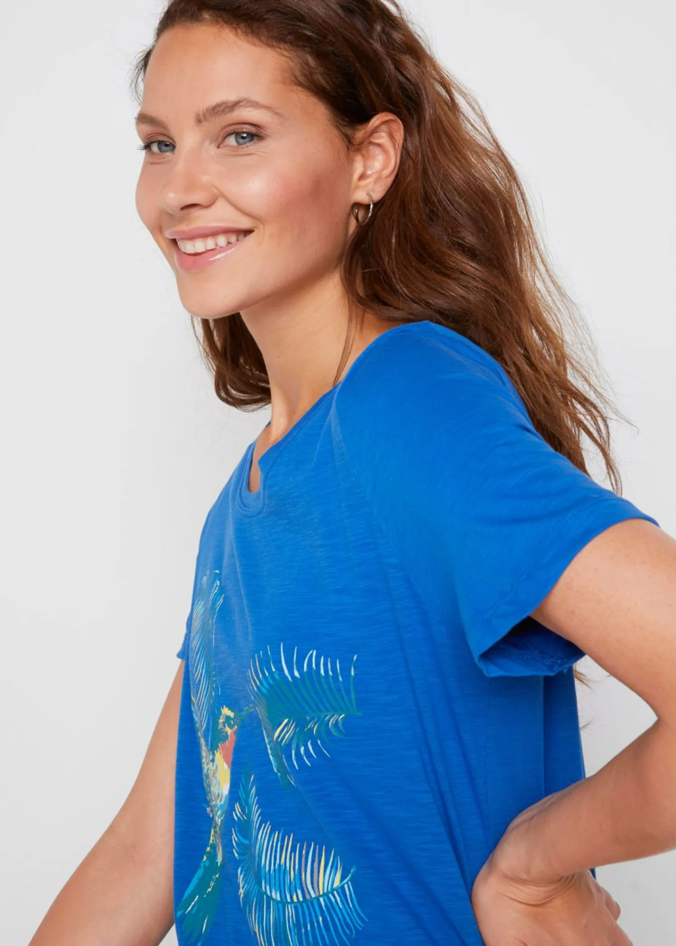 Camiseta de algodón estampada