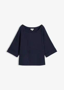 Camiseta de algodón orgánico grueso con mangas raglán