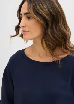 Camiseta de algodón orgánico grueso con mangas raglán