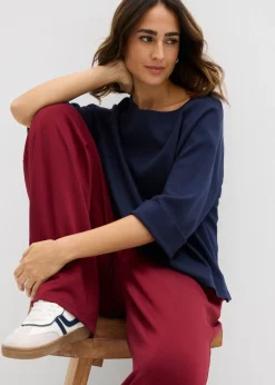Camiseta de algodón orgánico grueso con mangas raglán