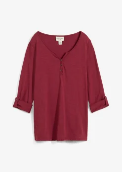 Camiseta de algodón orgánico puro con botones