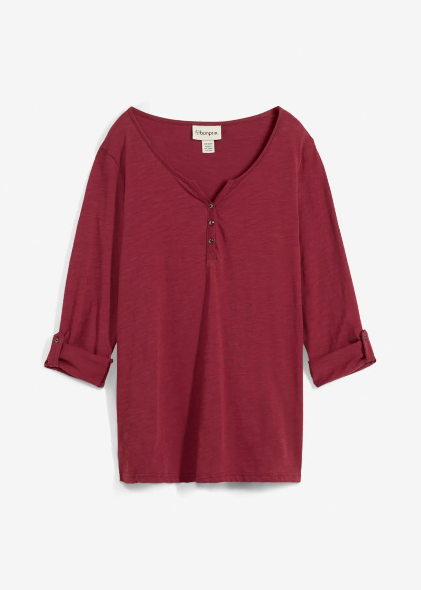 Camiseta de algodón orgánico puro con botones