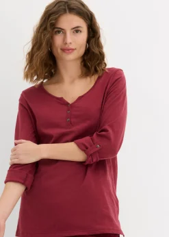Camiseta de algodón orgánico puro con botones