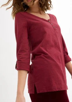 Camiseta de algodón orgánico puro con botones
