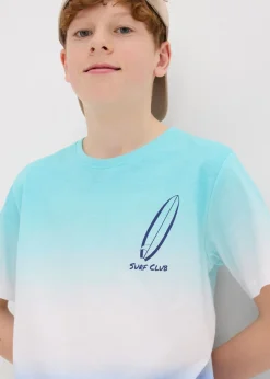 Camiseta de algodón orgánico con degradado cromático
