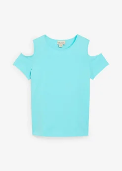 Camiseta de algodón orgánico puro con hombros al descubierto