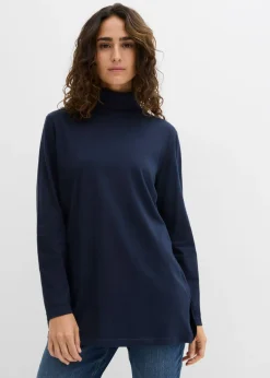 Camiseta de algodón orgánico puro con cuello alto