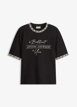Camiseta de algodón orgánico con cinta decorativa
