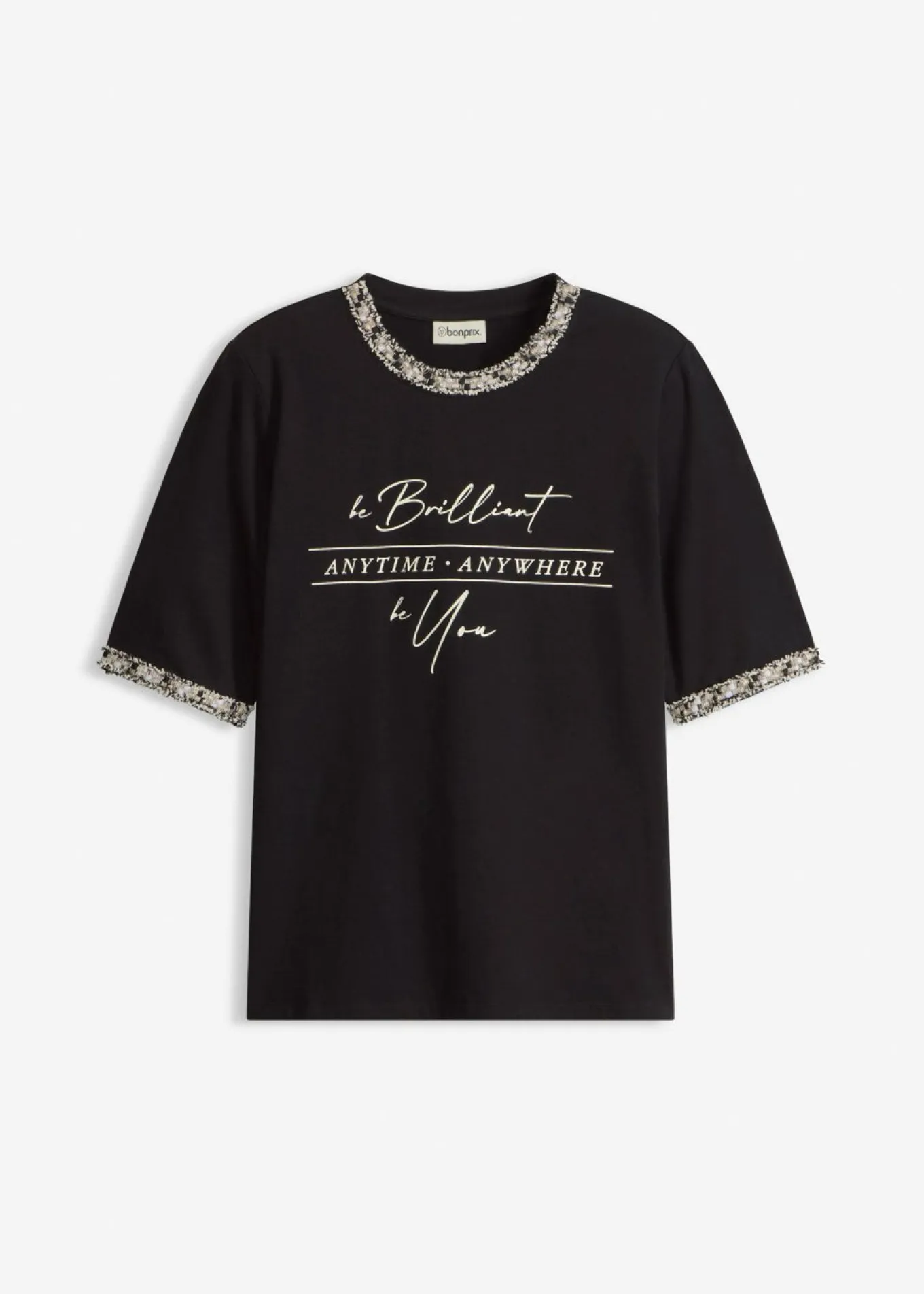 Camiseta de algodón orgánico con cinta decorativa