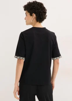 Camiseta de algodón orgánico con cinta decorativa